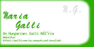 maria galli business card